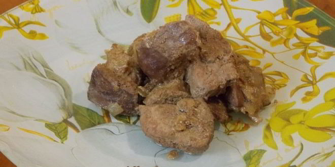 Рецепт тушеной печени в мультиварке