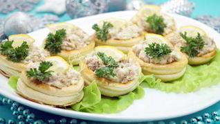 Рецепт Волованов с печенью трески