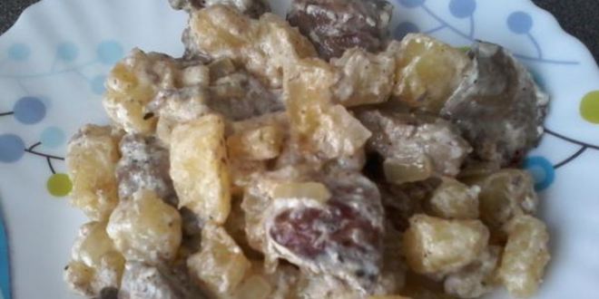 Рецепт жареной картошечки с печенью