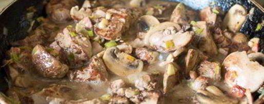 Шаг 11: жареной утиной печени с грибами