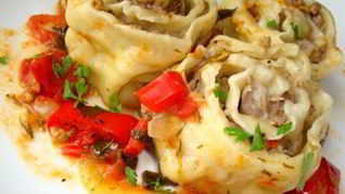 Рецепт Ленивых пельменей Розочки с мясом