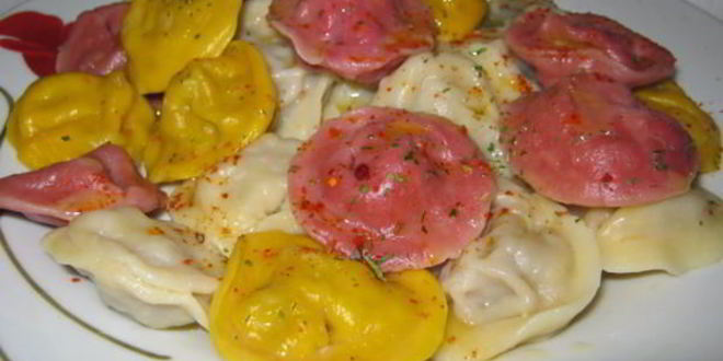 Рецепт пельменей разноцветных