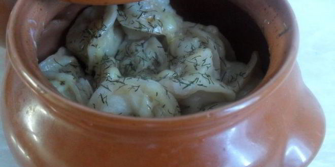 Рецепт пельменей в горшочке