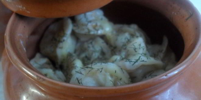 Рецепт пельменей в горшочке