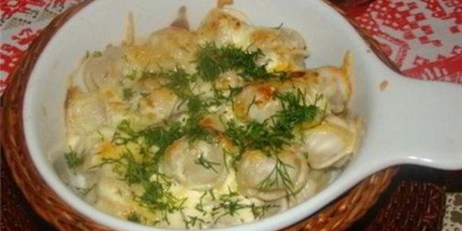 Рецепт пельменей запеченных со сметаной в мультиварке