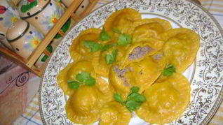 Рецепт Тыквенных пельмешков