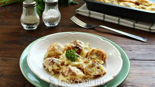 Рецепт Жареных пельменей в духовке