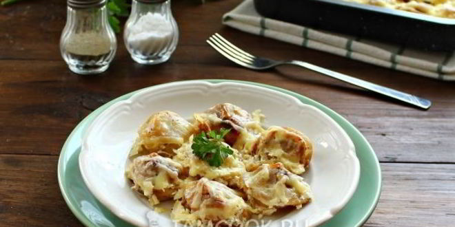 Рецепт жареных пельменей в духовке