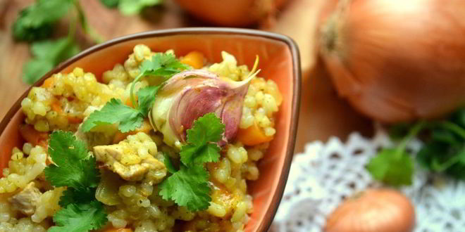 Рецепт легкого южного плова с зирой и курагой