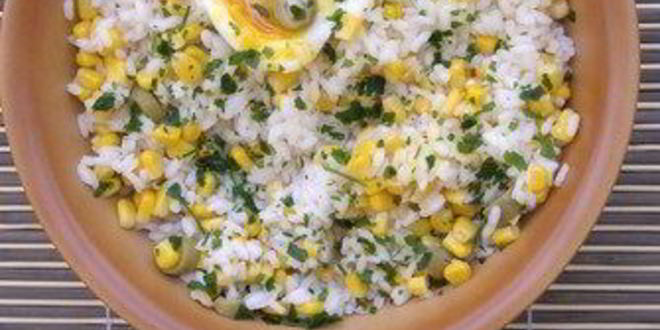 Рецепт летнего плова с кукурузой и мятой