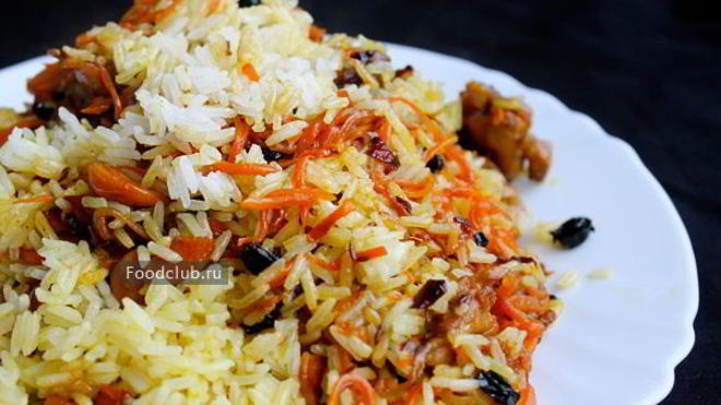 Рецепт Откидного плова с курицей и курагой