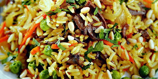 Рецепт овощного плова с грибами