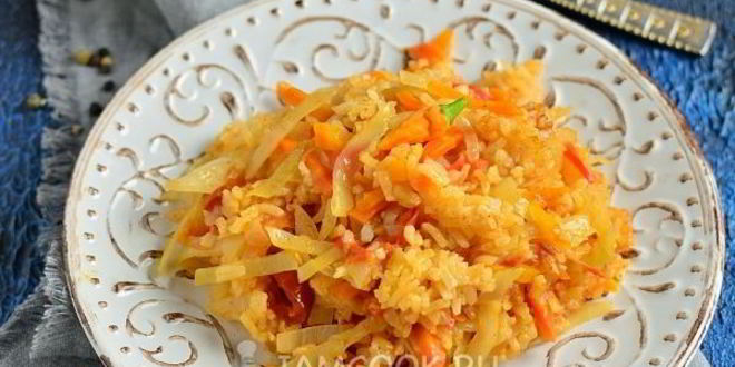 Рецепт овощного плова в мультиварке