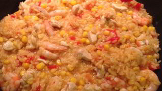 Рецепт Паэльи с креветками