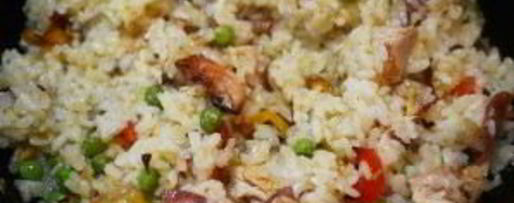 Шаг 6: паэльи с цыпленком и чорризо