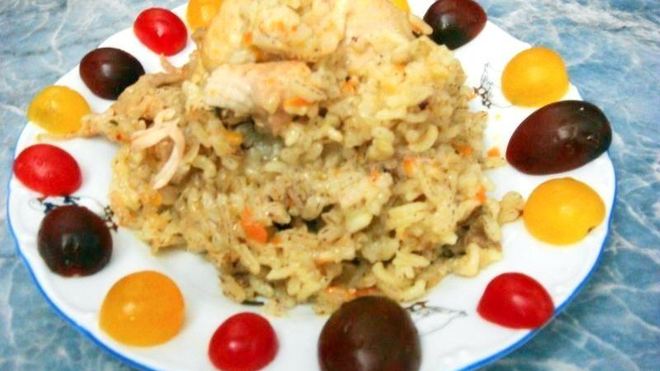 Рецепт Плова на плите в казане из курицы