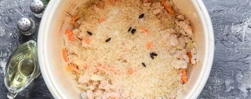 Шаг 6: плова с фаршем в мультиварке