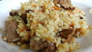 Рецепт Плова с говядиной по-узбекски в казане