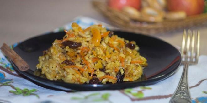 Рецепт плова с курагой и изюмом