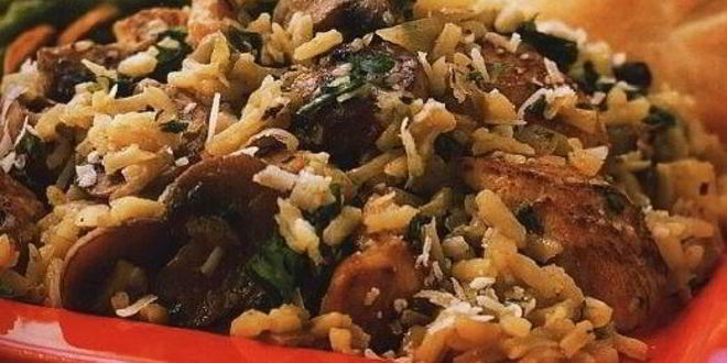 Рецепт плова с курицей и грибами