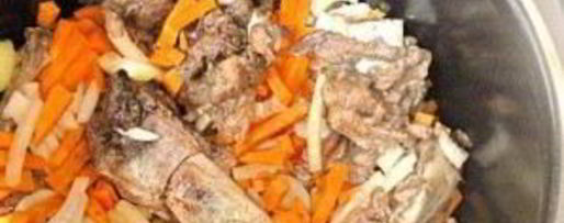 Шаг 1: плова с ребрышками в мультиварке