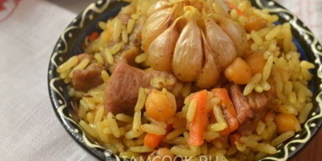 Рецепт плова со свининой и нутом