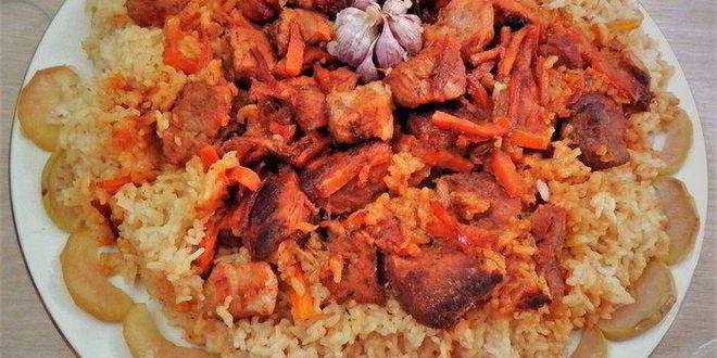 Рецепт плова со свининой и яблоками