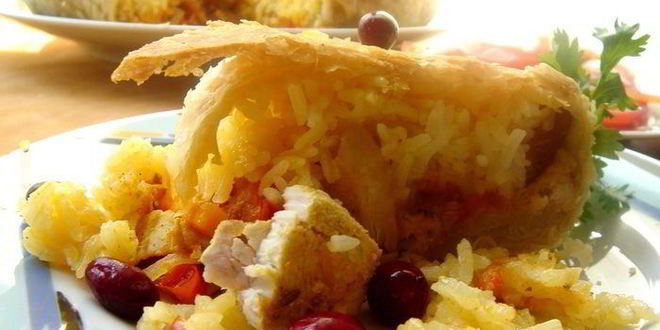 Рецепт плова в слоеном тесте