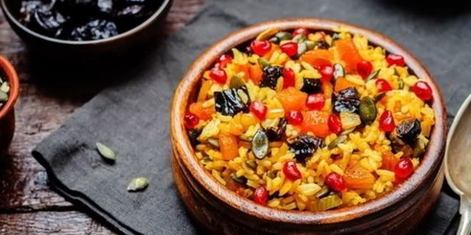 Рецепт постного плова с сухофруктами