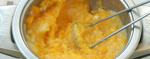 Шаг 3: пюре из тыквы и картофеля