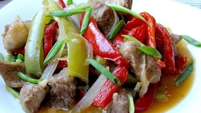 Рецепт Кисла-сладкого рагу из свинины