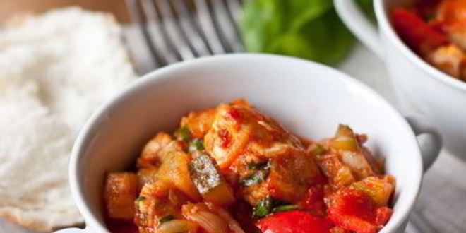 Рецепт курицы в овощном рагу