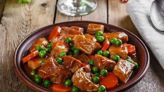 Рецепт Мясного рагу с зеленым горошком