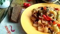 Рецепт Овощного рагу с баклажанами и кабачками