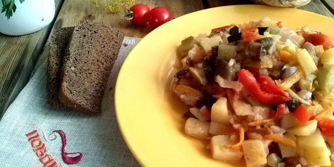 Рецепт овощного рагу с баклажанами и кабачками