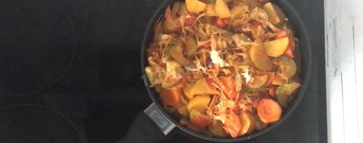Шаг 9: овощного рагу с кабачками, картошкой и капустой