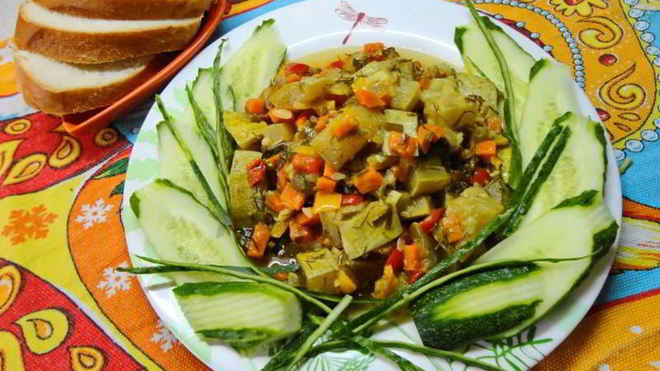 Рецепт Овощного рагу с кабачками в мультиварке