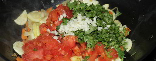 Шаг 6: овощного рагу с кинзой