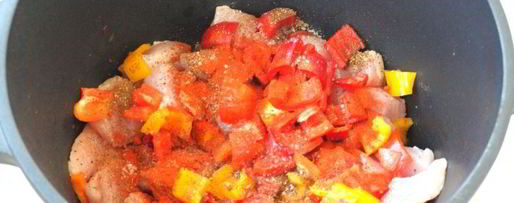 Шаг 3: рагу из индейки с овощами в казане