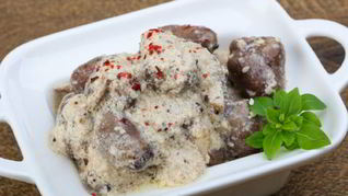 Рецепт Рагу из куриных сердец в сливочно-укропном соусе