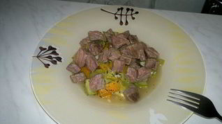 Рецепт Рагу из молодых овощей и говядины