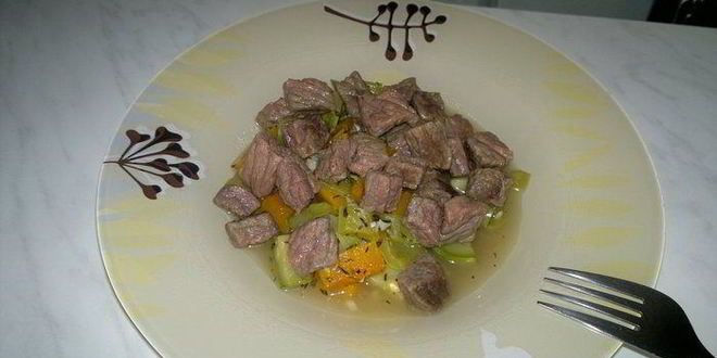 Рецепт рагу из молодых овощей и говядины