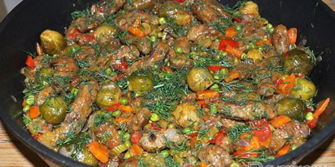 Рецепт рагу из печени с овощами