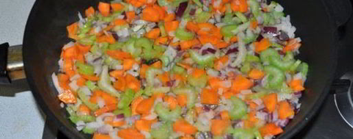 Шаг 1: рагу из печени с овощами