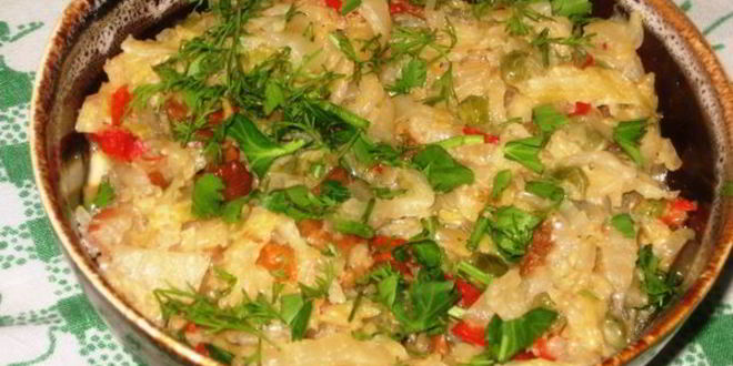 Рецепт рагу из пекинской капусты с лисичками