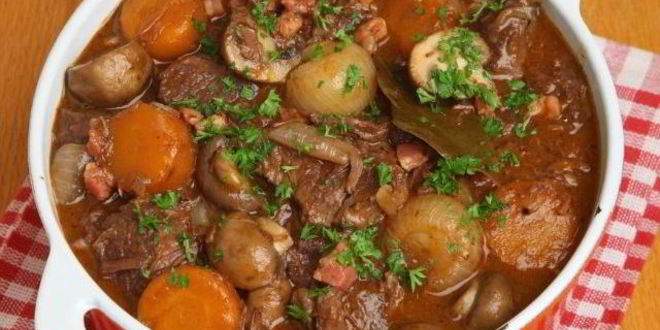 Рецепт рагу с овощами, мясом и грибами