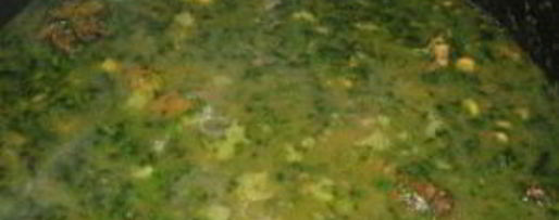 Шаг 3: рагу со шпинатом и горохом