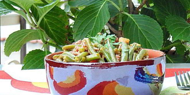 Рецепт стручковой фасоли с мясным рагу