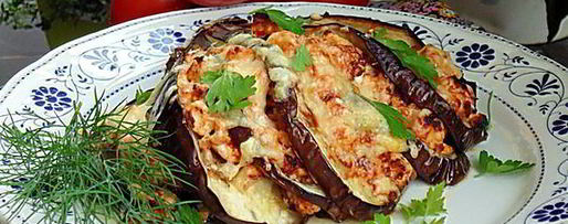 Шаг 7: веера из баклажана с куриным рагу