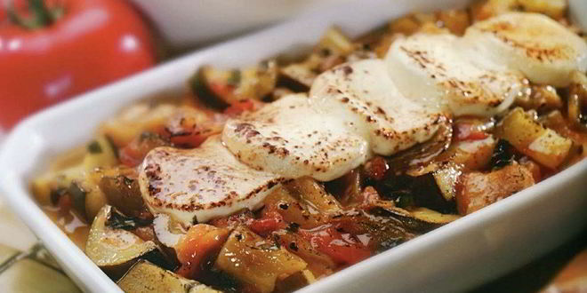 Рецепт рататуя из баклажанов, томатов и сыра